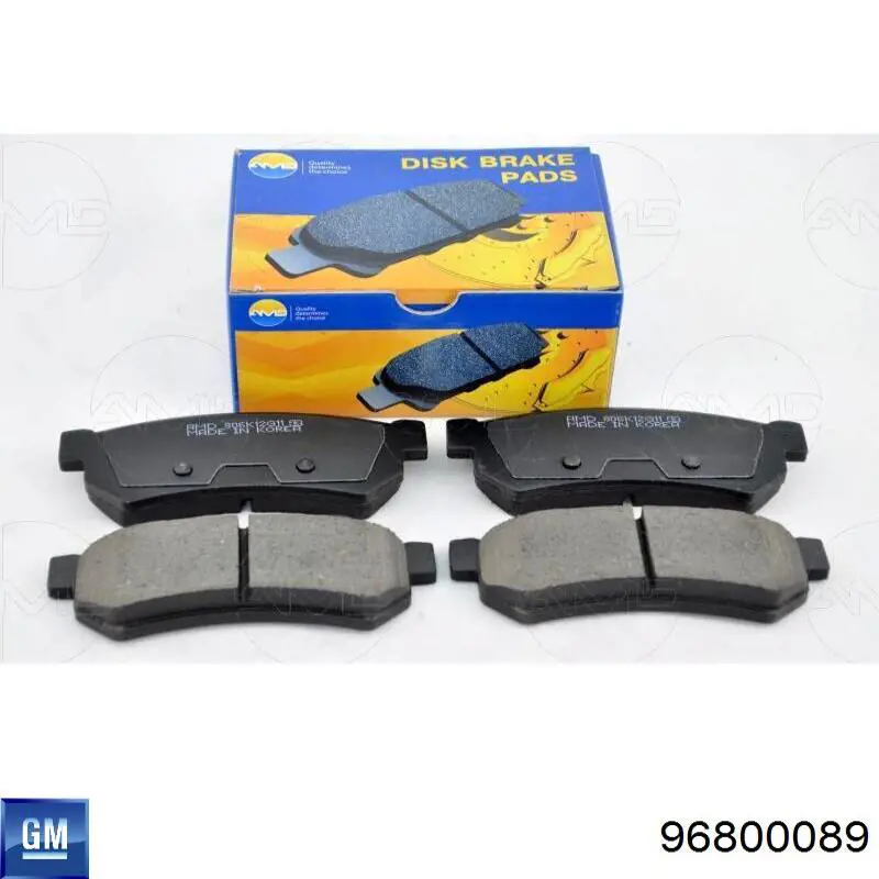 Задние тормозные колодки 96800089 General Motors