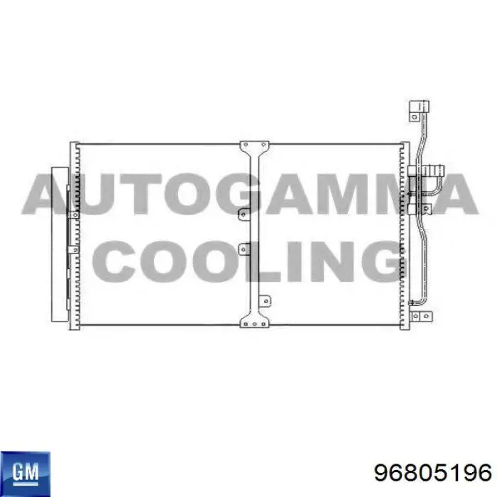 Радиатор кондиционера 96805196 General Motors