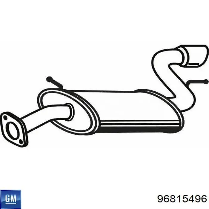 Выхлоп задний General Motors 96815496 цена, от 85.38 USD