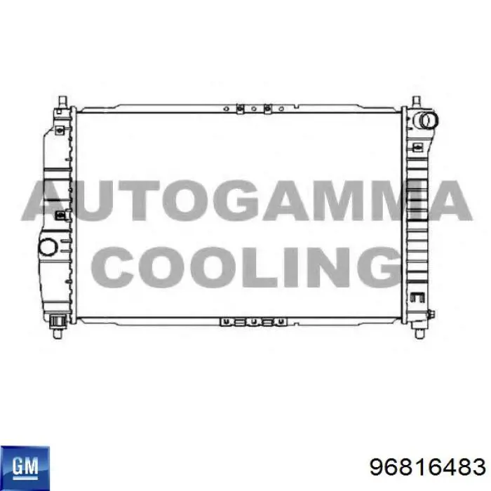 Купить 96816483 General Motors Радиатор водяной