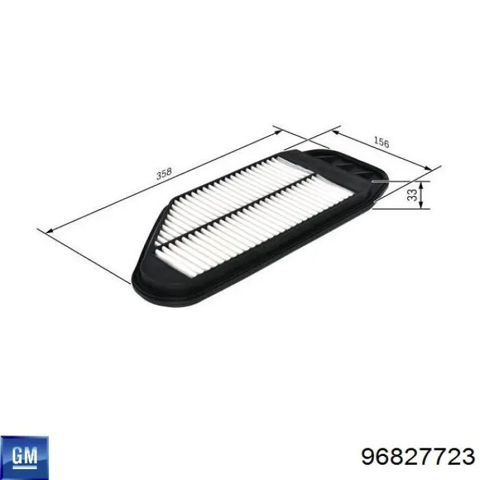 Купить 96827723 General Motors Автомобильный фильтр воздуха