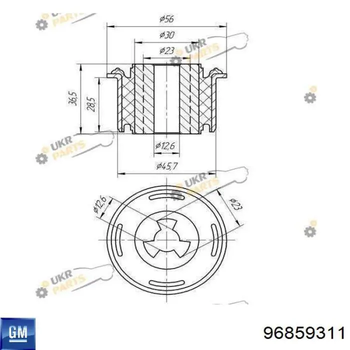 Подрамник передний 96859311 General Motors