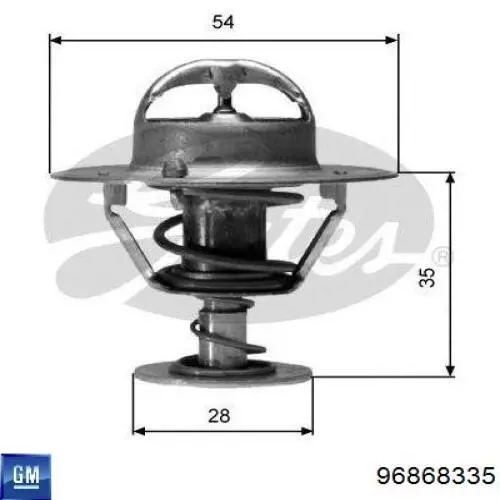 Термостат в корпусе General Motors 96868335 цена, от 13.83 USD