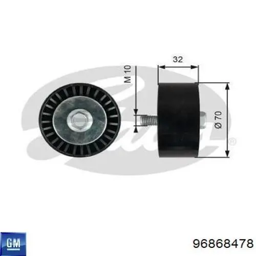 Паразитный ролик приводного ремня General Motors 96868478 цена, от 30.98 USD