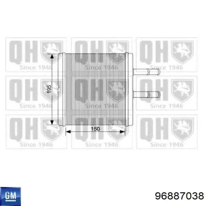 Радиатор печки 1563263 General Motors