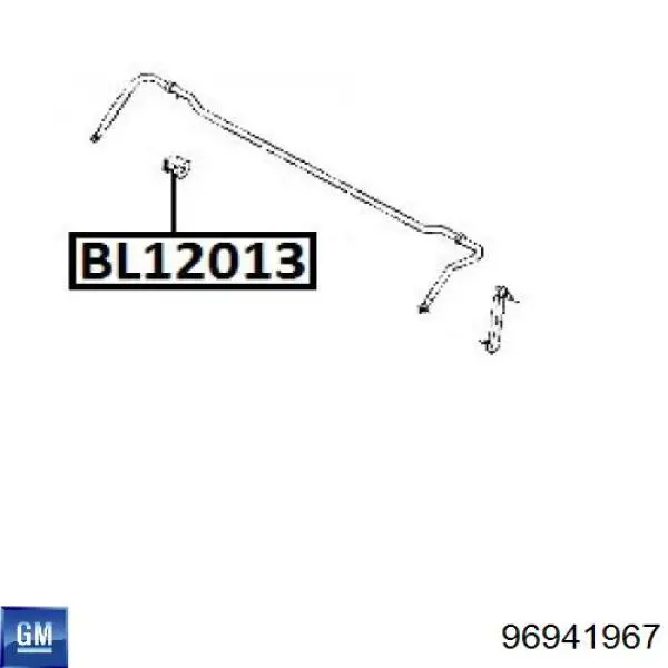 Резинка заднего стабилизатора General Motors 96941967 цена, от 1.22 USD