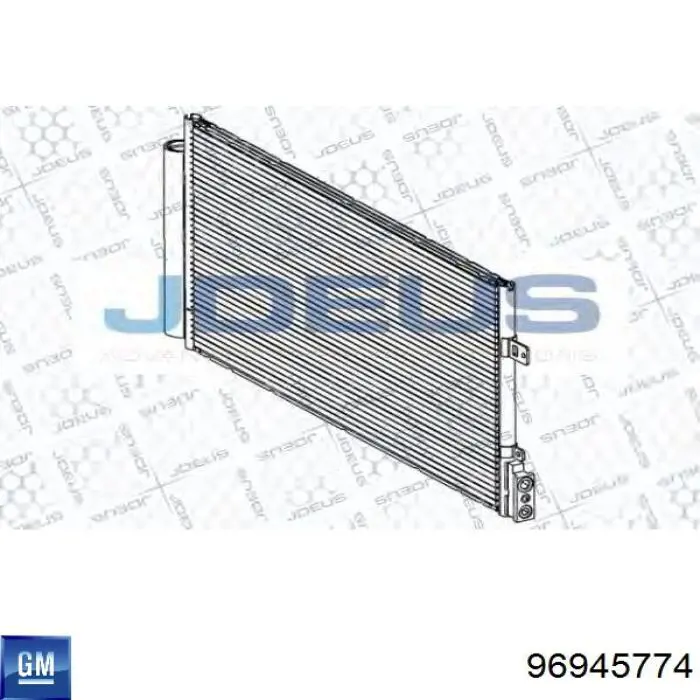 Радиатор кондиционера 96945774 General Motors