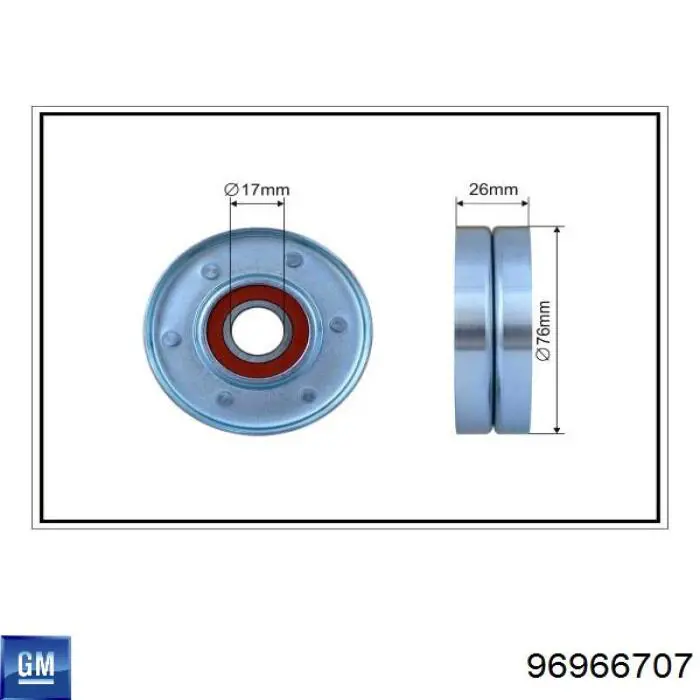 Роликовий модуль натяжителя ремня General Motors 96966707 цена, от 34.59 USD