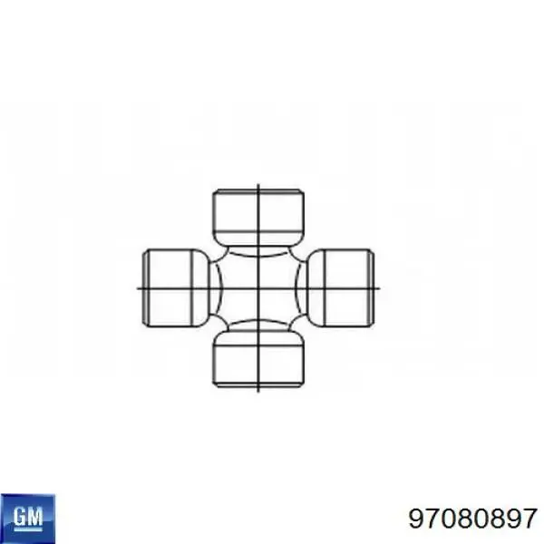 Крестовина карданного вала переднего General Motors 97080897 цена, от 11.51 USD