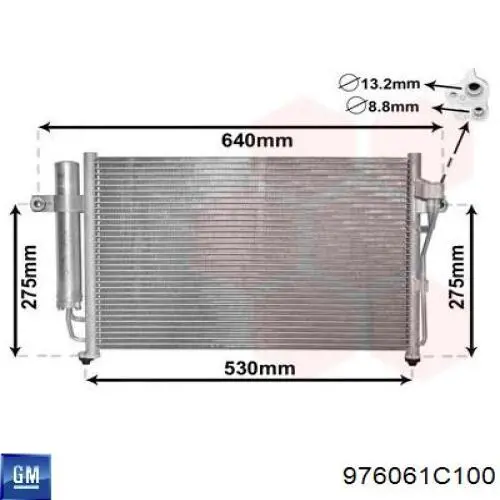 Радиатор кондиционера 976061C100 General Motors