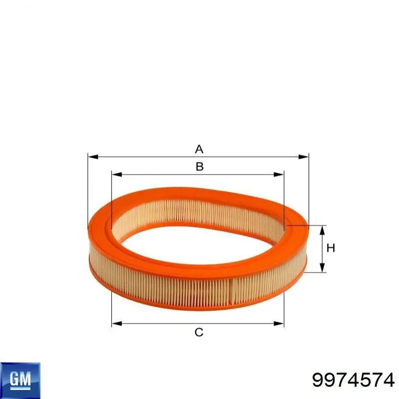 Воздушный фильтр 9974574 General Motors