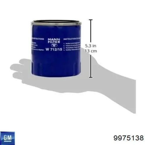 Масляный фильтр 9975138 General Motors