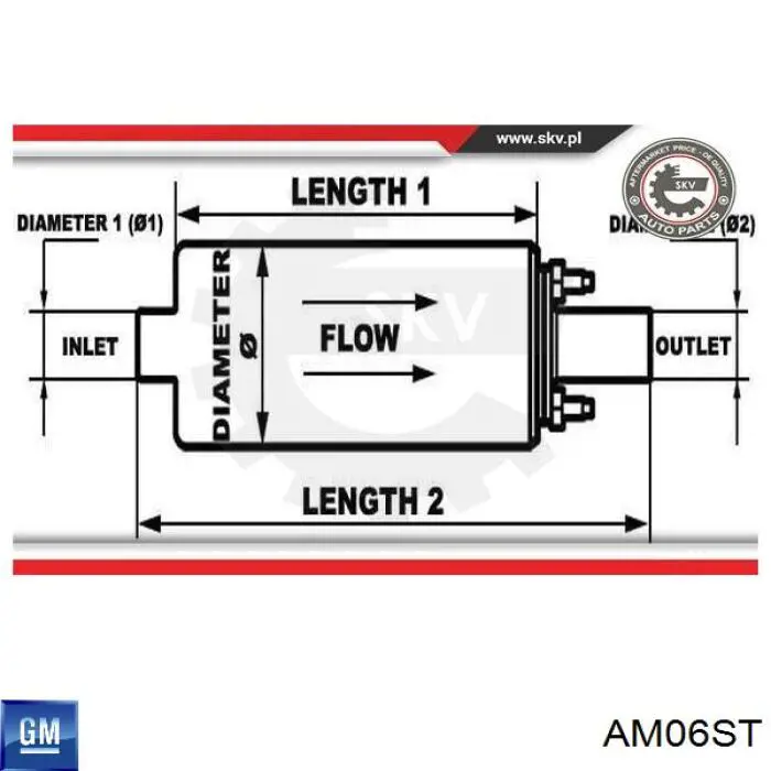 Купить AM06ST General Motors Топливный насос погружной электрический