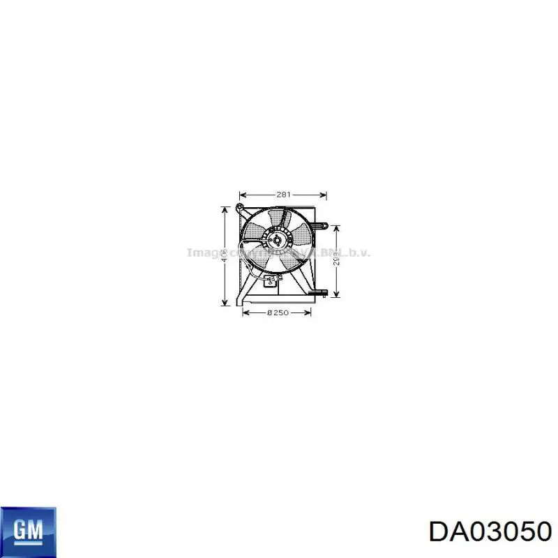 DA03050 Market (OEM) диффузор радиатора кондиционера