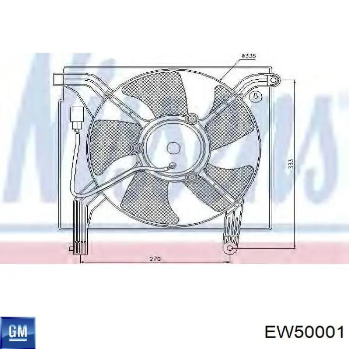 PXNBC-003 Parts-Mall диффузор радиатора кондиционера, в сборе с крыльчаткой и мотором