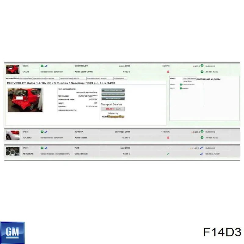 F14D3 General Motors двигатель в сборе