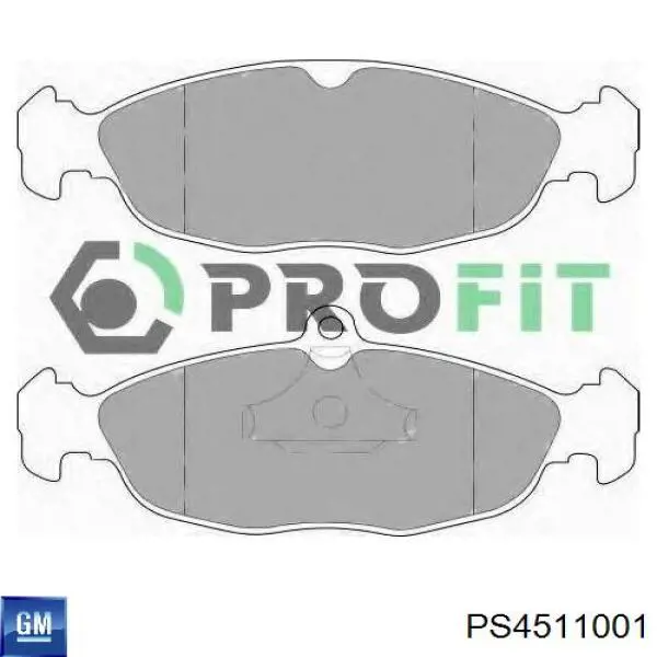 Купить PS4511001 General Motors Колодки тормозные