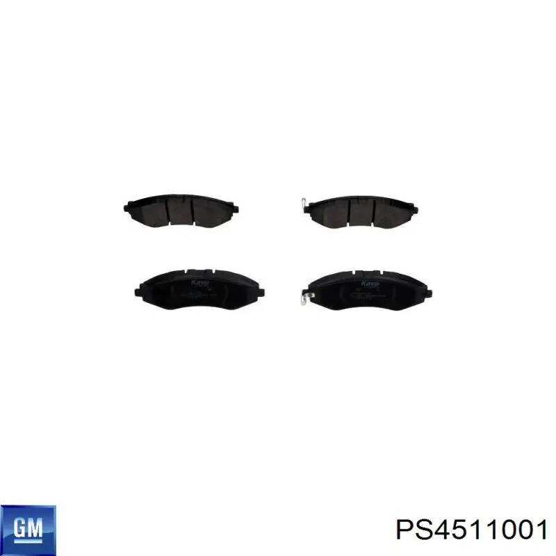 PS4511001 General Motors Колодки передние