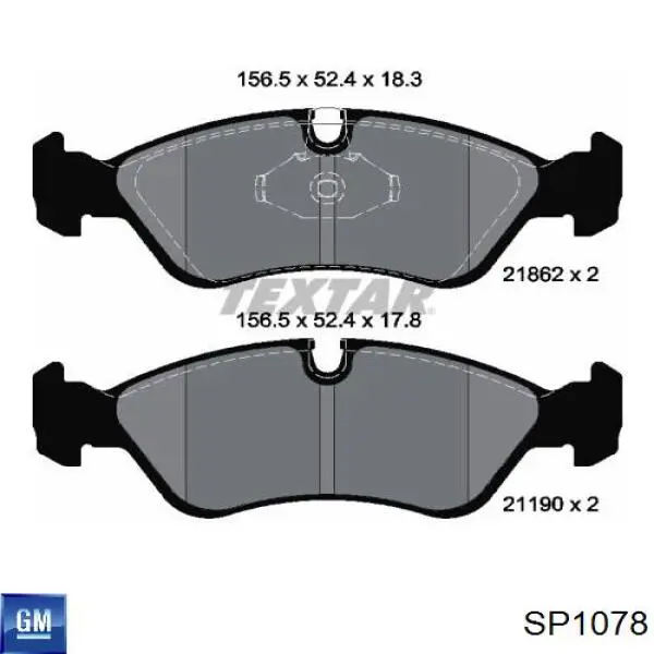 Колодки General Motors SP1078 цена, от 11.14 USD