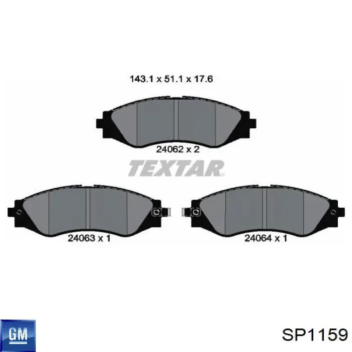 Купить SP1159 General Motors Колодки тормозные