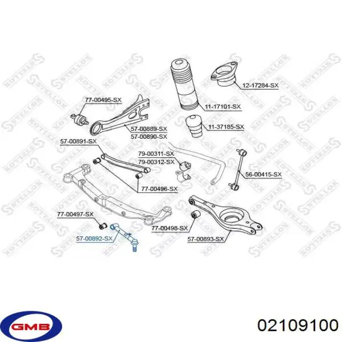 Растяжка задней подвески GMB 02109100 цена, от 14.44 USD