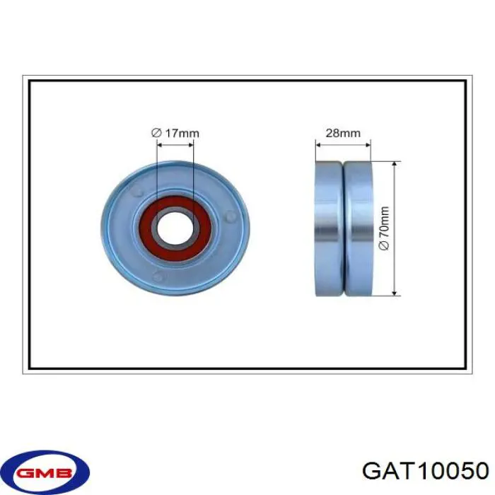 Натяжная планка поликлинового ремня GMB GAT10050