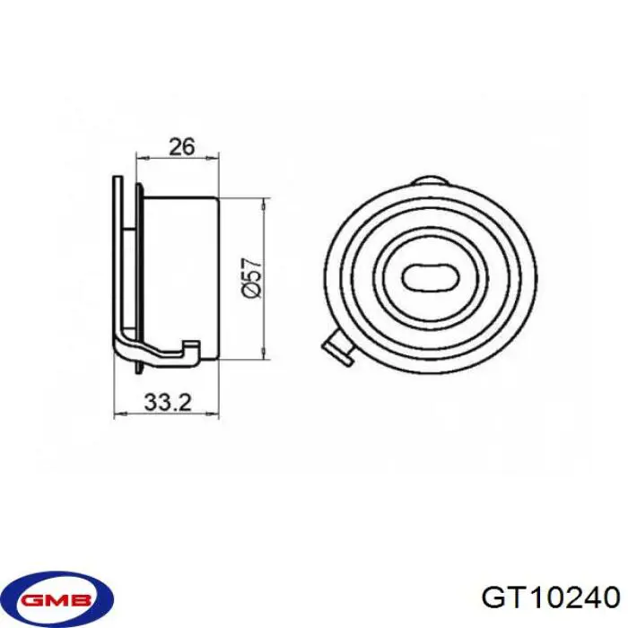 Натяжной ролик ГРМ GMB GT10240