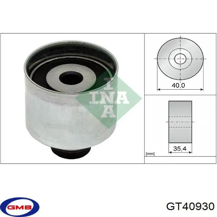Паразитный ролик ГРМ GT40930 GMB