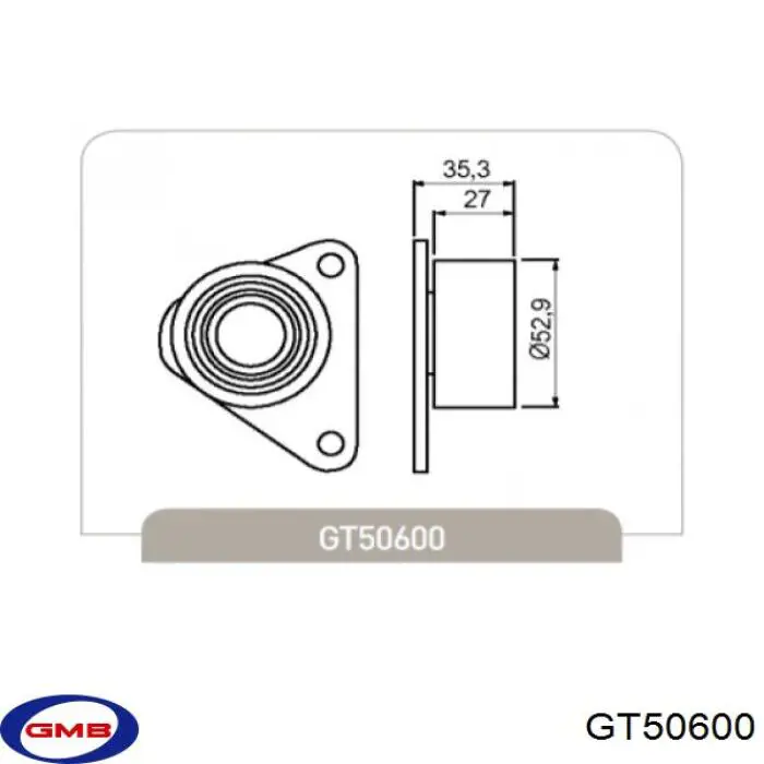 GT50600 GMB rolo parasita da correia do mecanismo de distribuição de gás