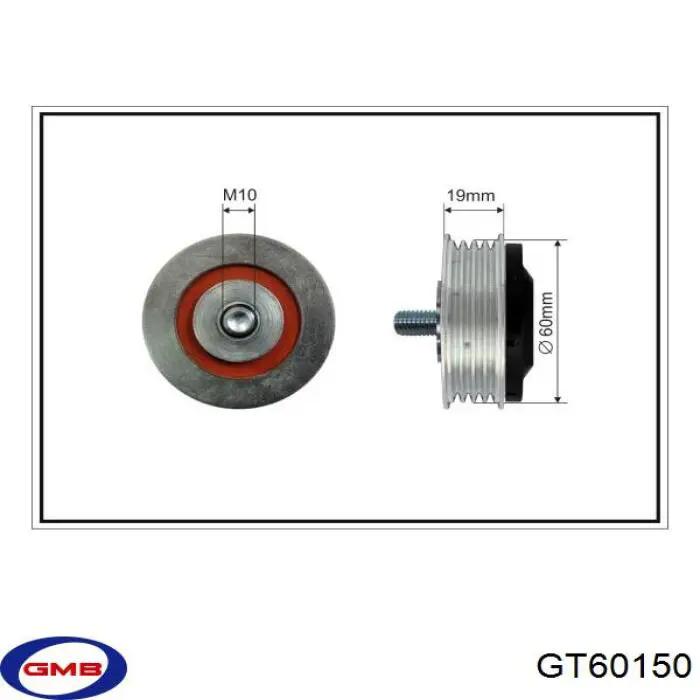 Натяжная планка поликлинового ремня GMB GT60150