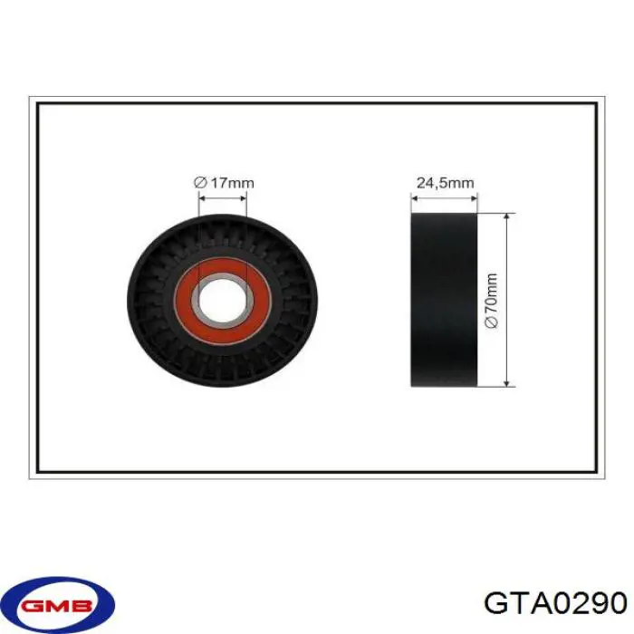 Tensor de correa, correa poli V GTA0290 GMB