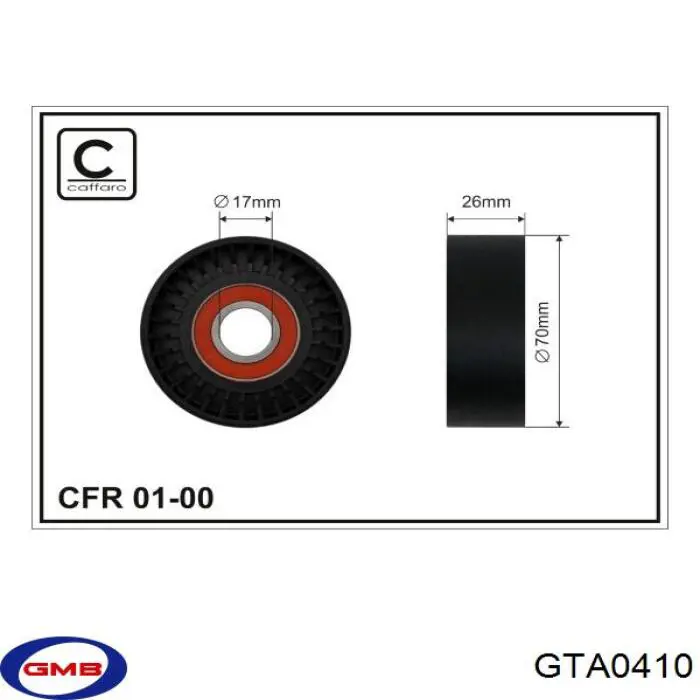 Ролик натяжителя приводного ремня GMB GTA0410