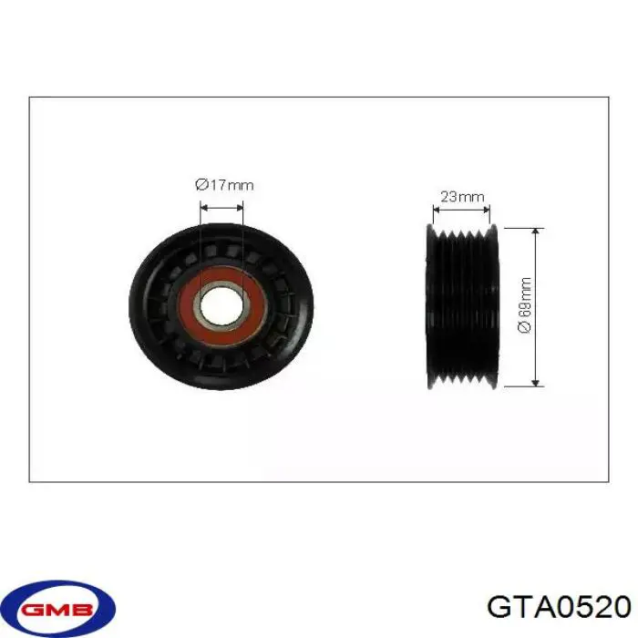 GTA0520 GMB rolo parasita da correia de transmissão