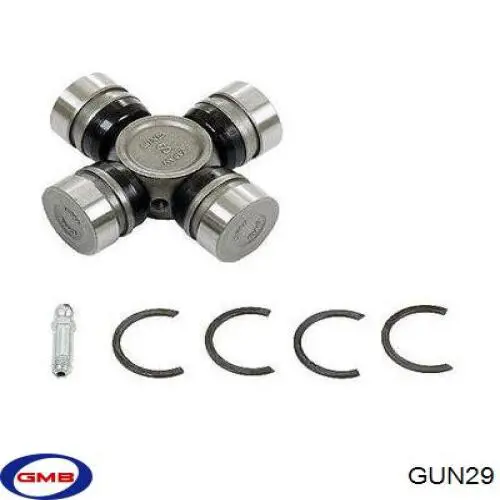GUN29 GMB Cruceta de árbol de cardán trasero original y equivalente