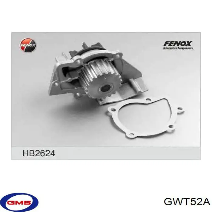 Помпа охлаждения GMB GWT52A цена, от 51.78 USD