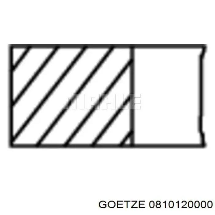 Комплект поршневых колец на 1 цилиндр, стандарт 0810120000 Goetze