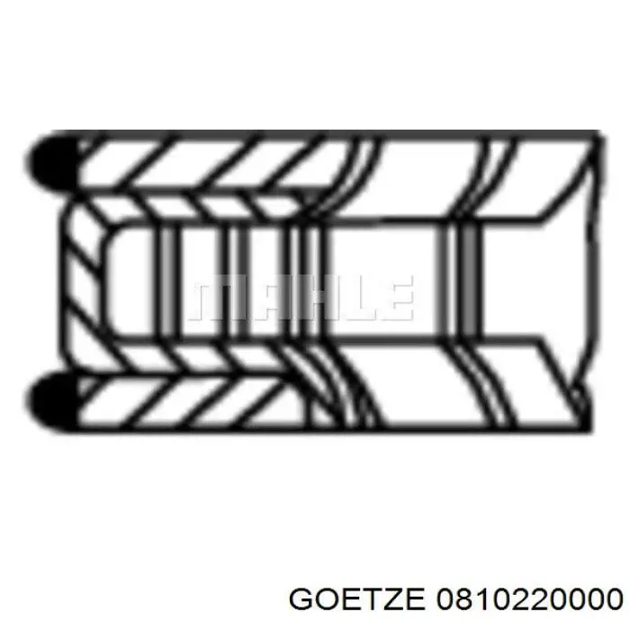 01304N0 Mahle Original Поршневые кольца на 1 цилиндр, STD