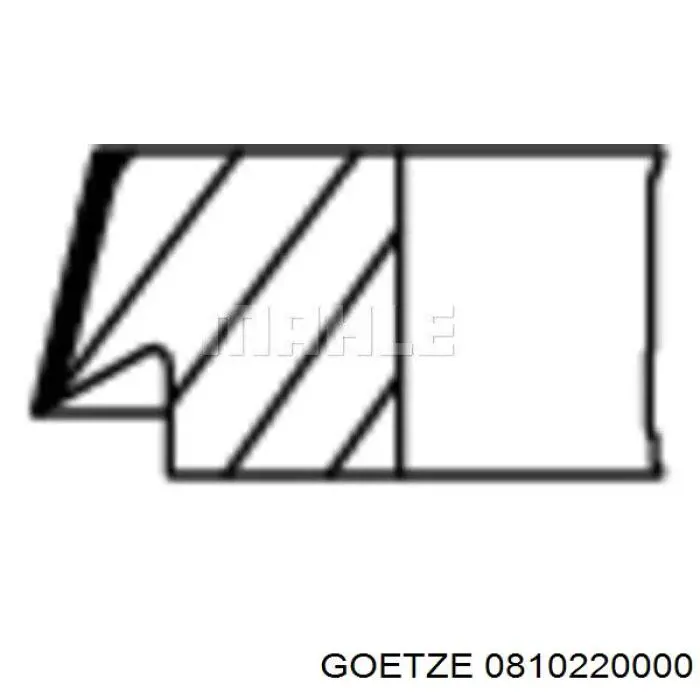 Комплект поршневых колец на 1 цилиндр, стандарт 01304N0 Mahle Original