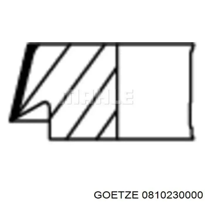 0810230000 Goetze Поршневые кольца на 1 цилиндр, STD