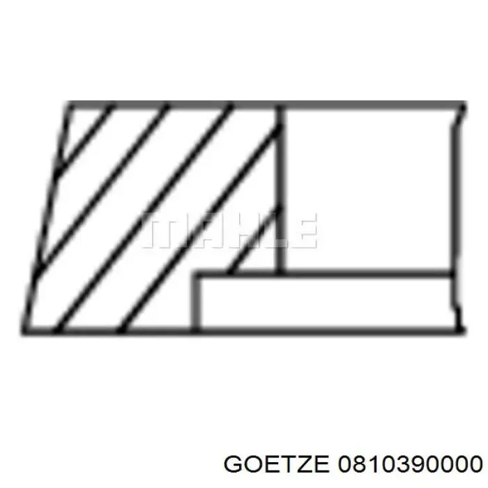 08-103900-00 Goetze кольца поршневые на 1 цилиндр, std.