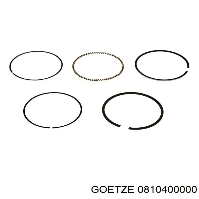 Комплект поршневых колец на 1 цилиндр, стандарт 0810400000 Goetze