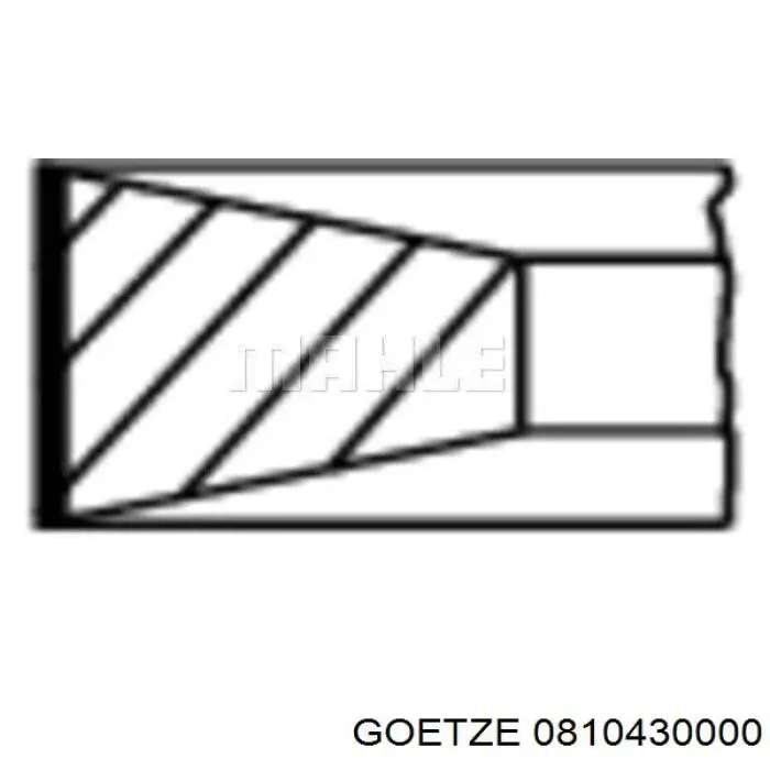 Juego de aros de pistón para 1 cilindro, STD 0810430000 Goetze