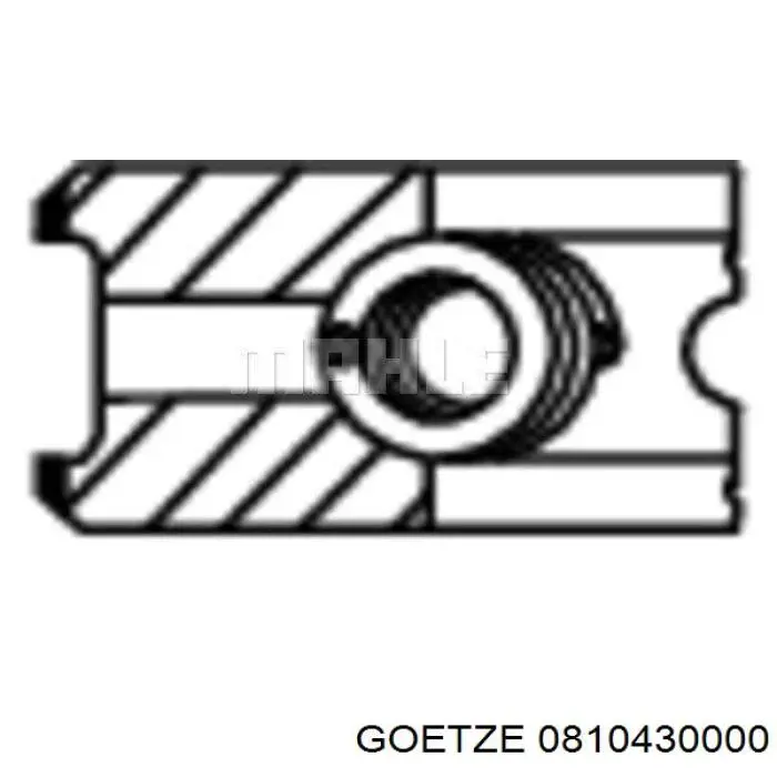 Комплект поршневых колец на 1 цилиндр, стандарт 0810430000 Goetze