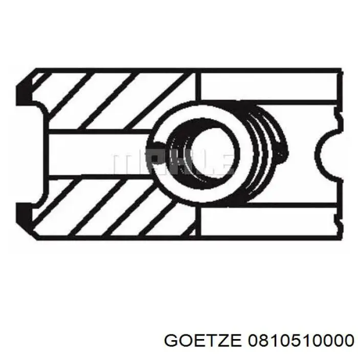 08-105100-00 Goetze кольца поршневые на 1 цилиндр, std.