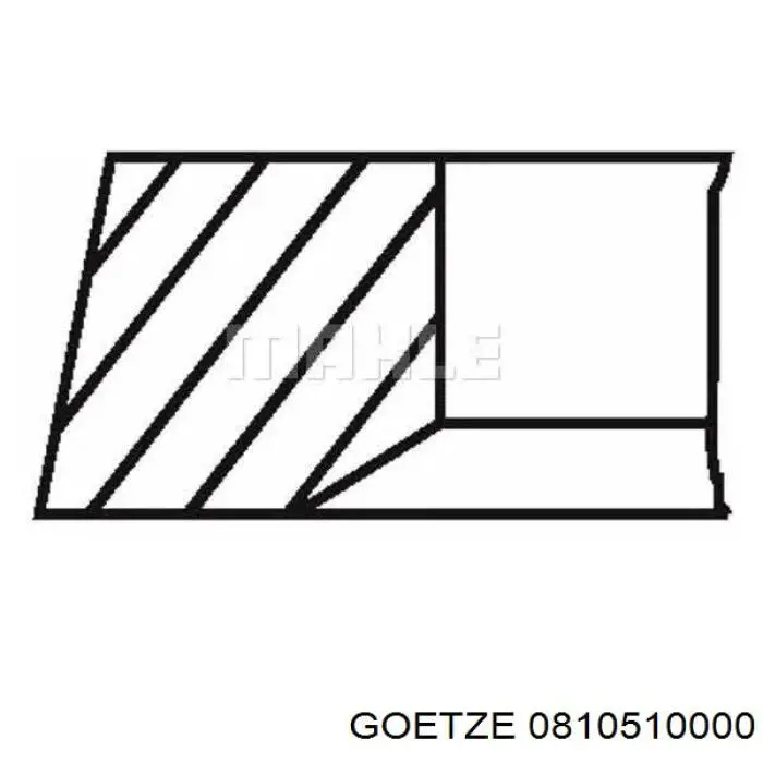 Комплект поршневых колец на 1 цилиндр, стандарт 0810510000 Goetze