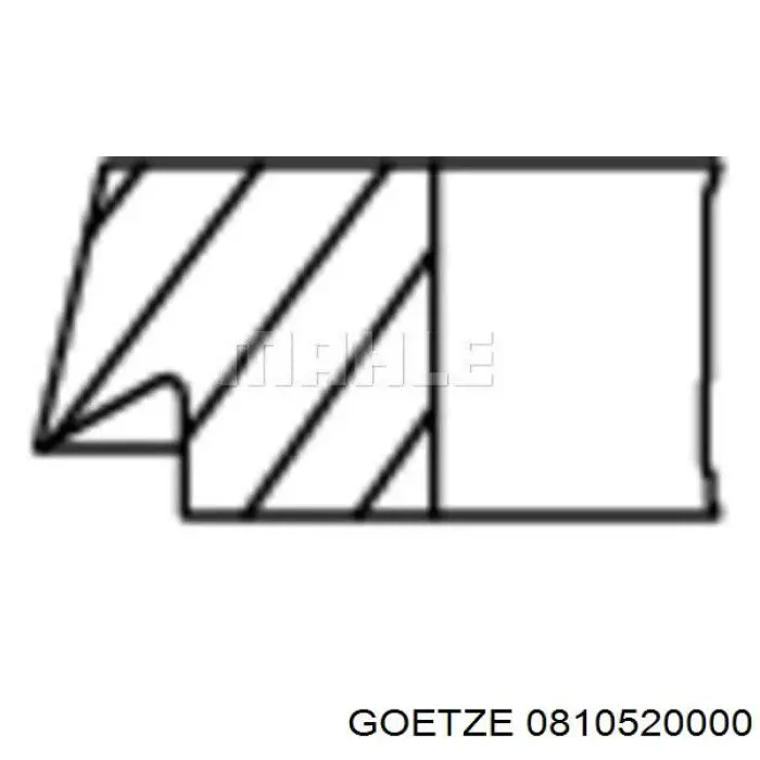 08-105200-00 Goetze кольца поршневые на 1 цилиндр, std.