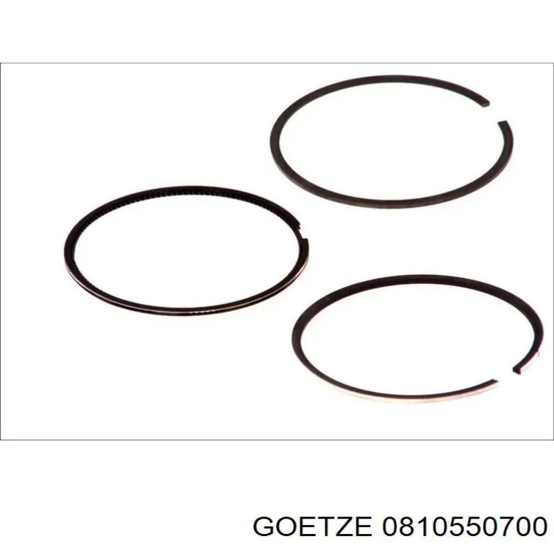 Кольца поршневые на 1 цилиндр, 2-й ремонт (+0,50) GOETZE 0810550700
