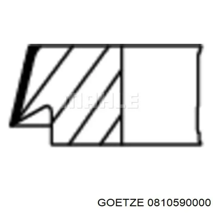 Кільця поршневі на 1 циліндр, STD. 0810590000 Goetze