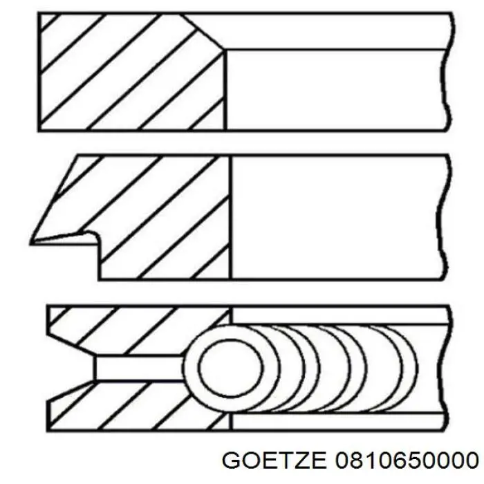 Кольца поршневые STD на 1 цилиндр Goetze 0810650000 цена, от 11.69 USD