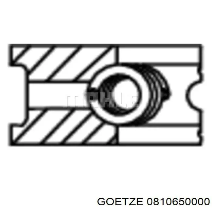 Купить 0810650000 Goetze Комплект поршневых колец на 1 цилиндр, стандарт